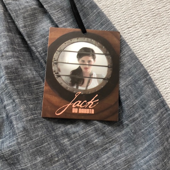 Jack BB Dakota front zip flare chambray skirt NWT size 6 A25 - Picture 3 of 8